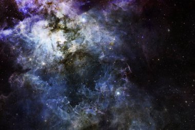 Derin uzay. Fevkalade bilim kurgu canlandırması. Bu görüntünün elementleri NASA tarafından desteklenmektedir.