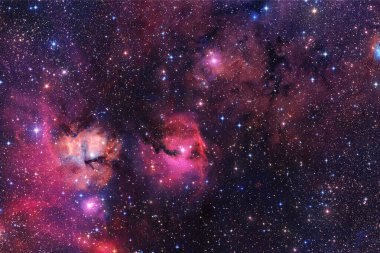 Dış uzay, kozmik manzara. Nebula. Bu görüntünün elementleri NASA tarafından desteklenmektedir.
