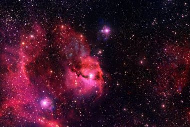 Dış uzay, kozmik manzara. Nebula. Bu görüntünün elementleri NASA tarafından desteklenmektedir.