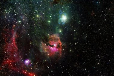 Dış uzay, kozmik manzara. Nebula. Bu görüntünün elementleri NASA tarafından desteklenmektedir.