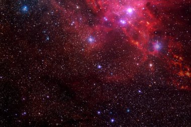 Dış uzay sanatı. Starfield. Harika bir nebula. Bu görüntünün elementleri NASA tarafından desteklenmektedir.