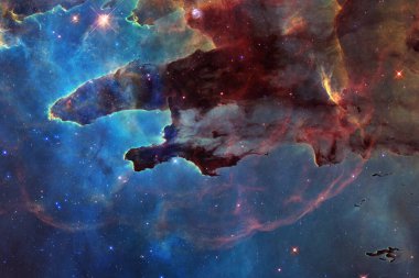 Sonsuz evrenin harikası. Bilim kurgu duvar kağıdı. Bu görüntünün elementleri NASA tarafından desteklenmektedir.