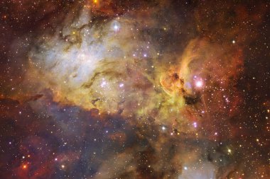 Nebula, uzayın derinliklerinde bir yıldız kümesi. Bilim kurgu sanatı. Bu görüntünün elementleri NASA tarafından desteklenmektedir.