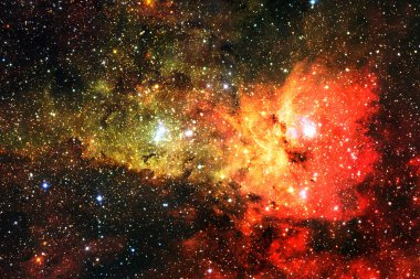Nebula, uzayın derinliklerinde bir yıldız kümesi. Bilim kurgu sanatı. Bu görüntünün elementleri NASA tarafından desteklenmektedir.