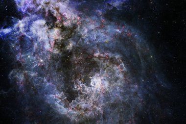 Derin uzay. Fevkalade bilim kurgu canlandırması. Bu görüntünün elementleri NASA tarafından desteklenmektedir.