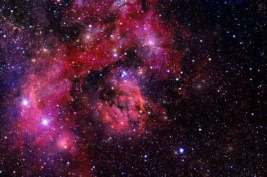 Derin uzayda bir yerde güzel bir galaksi. Kozmik duvar kağıdı. Bu görüntünün elementleri NASA tarafından desteklenmektedir