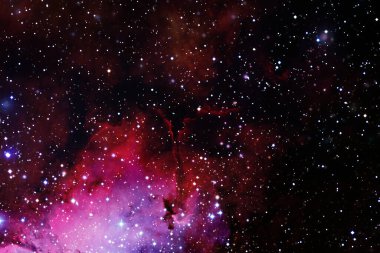 Dış uzay sanatı. Starfield. Harika bir nebula. Bu görüntünün elementleri NASA tarafından desteklenmektedir.