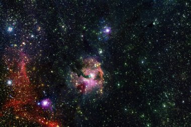 Dış uzay, kozmik manzara. Nebula. Bu görüntünün elementleri NASA tarafından desteklenmektedir.