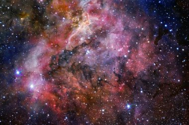 Dış uzay sanatı. Starfield. Harika bir nebula. Bu görüntünün elementleri NASA tarafından desteklenmektedir.