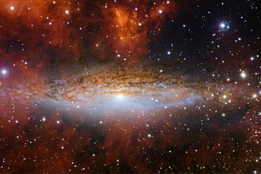 Dış uzay sanatı. Starfield. Harika bir nebula. Bu görüntünün elementleri NASA tarafından desteklenmektedir.