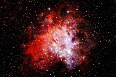 Dış uzay sanatı. Starfield. Harika bir nebula. Bu görüntünün elementleri NASA tarafından desteklenmektedir.
