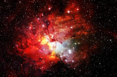 Nebula, uzayın derinliklerinde bir yıldız kümesi. Bilim kurgu sanatı. Bu görüntünün elementleri NASA tarafından desteklenmektedir.