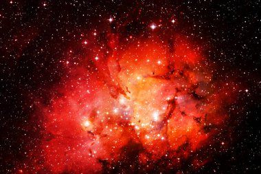 Derin uzayda bir yerde güzel bir galaksi. Kozmik duvar kağıdı. Bu görüntünün elementleri NASA tarafından desteklenmektedir