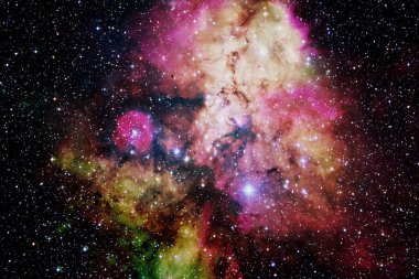 Derin uzay. Fevkalade bilim kurgu canlandırması. Bu görüntünün elementleri NASA tarafından desteklenmektedir.