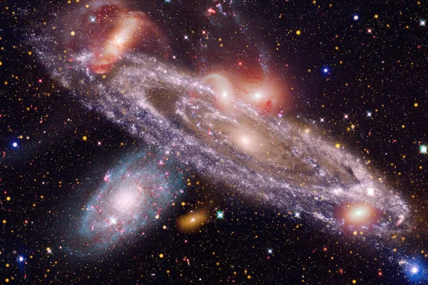 Universo Infinito Con Estrellas Galaxias Espacio Exterior Arte Del Cosmos — Foto de Stock