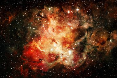 Derin uzayda bir yerde güzel bir galaksi. Kozmik duvar kağıdı. Bu görüntünün elementleri NASA tarafından desteklenmektedir