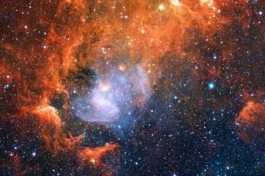 Dış uzayda yıldızları ve galaksileri olan sonsuz evren. Kozmos sanatı. Bu görüntünün elementleri NASA tarafından desteklenmektedir.