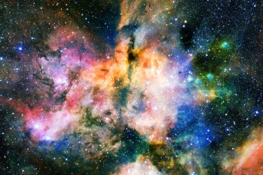 Dış uzay, kozmik manzara. Nebula. Bu görüntünün elementleri NASA tarafından desteklenmektedir.