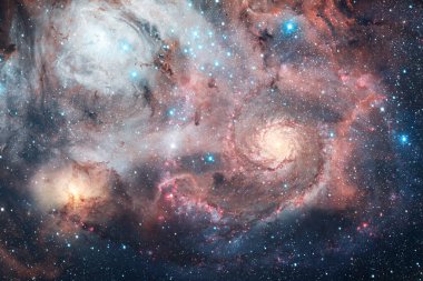 Dış uzay sanatı. Starfield. Harika bir nebula. Bu görüntünün elementleri NASA tarafından desteklenmektedir.