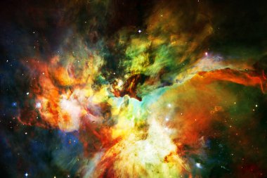 Yıldız kümesi. Starfield. Nebula. Bu görüntünün elementleri NASA tarafından desteklenmektedir.