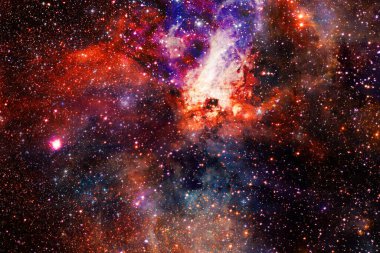 Dış uzay, kozmik manzara. Nebula. Bu görüntünün elementleri NASA tarafından desteklenmektedir.