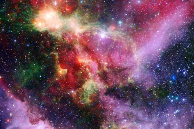 Dış uzay sanatı. Starfield. Harika bir nebula. Bu görüntünün elementleri NASA tarafından desteklenmektedir.