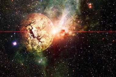 Nebula, uzayın derinliklerinde bir yıldız kümesi. Bilim kurgu sanatı. Bu görüntünün elementleri NASA tarafından desteklenmektedir.