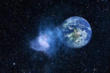 Dış uzay, kozmik manzara. Nebula. Bu görüntünün elementleri NASA tarafından desteklenmektedir.