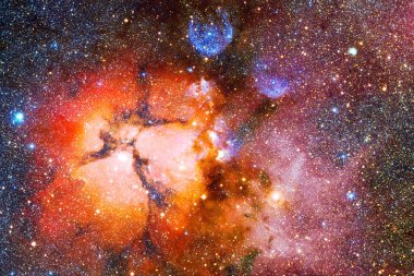 Derin uzayda bir yerde güzel bir galaksi. Kozmik duvar kağıdı. Bu görüntünün elementleri NASA tarafından desteklenmektedir