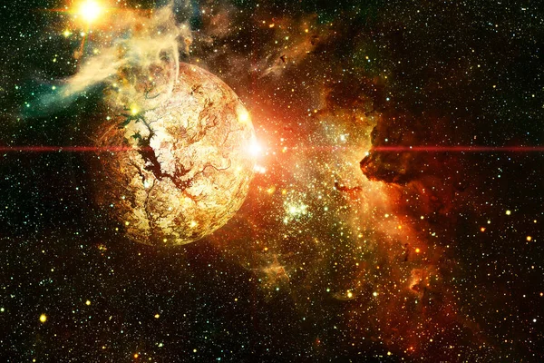 Weltraumkunst Sternenfeld Ehrfürchtige Nebelschwaden Elemente Dieses Von Der Nasa Bereitgestellten — Stockfoto