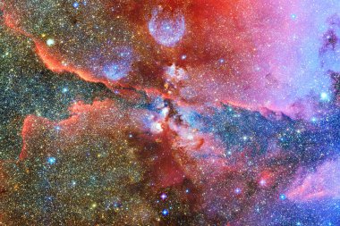 Dış uzay, kozmik manzara. Nebula. Bu görüntünün elementleri NASA tarafından desteklenmektedir.