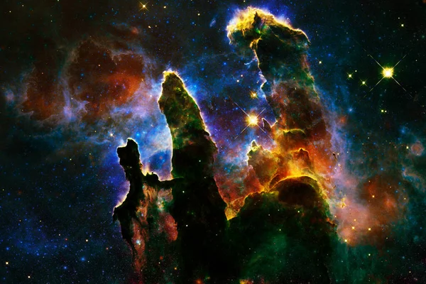 Külső űrművészet. Csillagmező. A kép elemeit a NASA bocsátotta rendelkezésre. — Stock Fotó