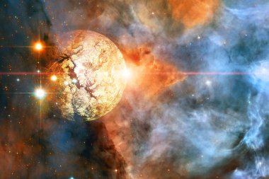 Uzay boşluğu. Bilim kurgu evreni. Bu görüntünün elementleri NASA tarafından desteklenmektedir