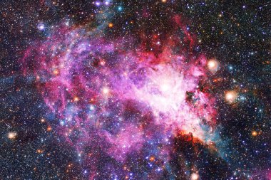 Nebula, uzayın derinliklerinde bir yıldız kümesi. Bilim kurgu sanatı. Bu görüntünün elementleri NASA tarafından desteklenmektedir.