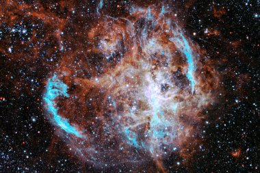 Yıldız kümesi. Starfield. Nebula. Bu görüntünün elementleri NASA tarafından desteklenmektedir.