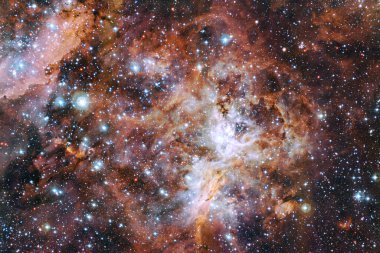 Nebula, uzayın derinliklerinde bir yıldız kümesi. Bilim kurgu sanatı. Bu görüntünün elementleri NASA tarafından desteklenmektedir.