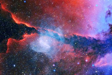 Dış uzay sanatı. Starfield. Harika bir nebula. Bu görüntünün elementleri NASA tarafından desteklenmektedir.