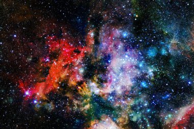 Derin uzayda bir yerde güzel bir galaksi. Kozmik duvar kağıdı. Bu görüntünün elementleri NASA tarafından desteklenmektedir