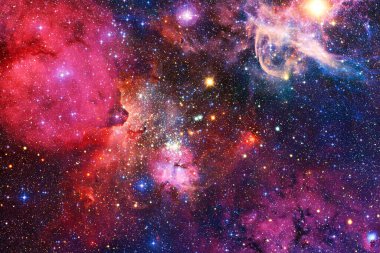 Nebula, uzayın derinliklerinde bir yıldız kümesi. Bilim kurgu sanatı. Bu görüntünün elementleri NASA tarafından desteklenmektedir.