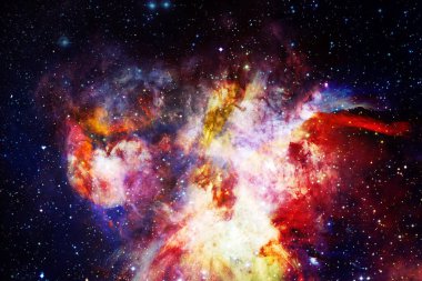 Dış uzay, kozmik manzara. Nebula. Bu görüntünün elementleri NASA tarafından desteklenmektedir.