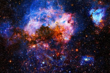 Dış uzay, kozmik manzara. Nebula. Bu görüntünün elementleri NASA tarafından desteklenmektedir.
