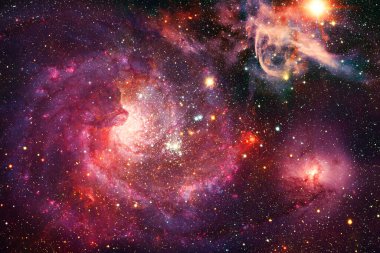 Dış uzay sanatı. Starfield. Harika bir nebula. Bu görüntünün elementleri NASA tarafından desteklenmektedir.