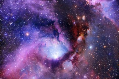 Nebula, uzayın derinliklerinde bir yıldız kümesi. Bilim kurgu sanatı. Bu görüntünün elementleri NASA tarafından desteklenmektedir.