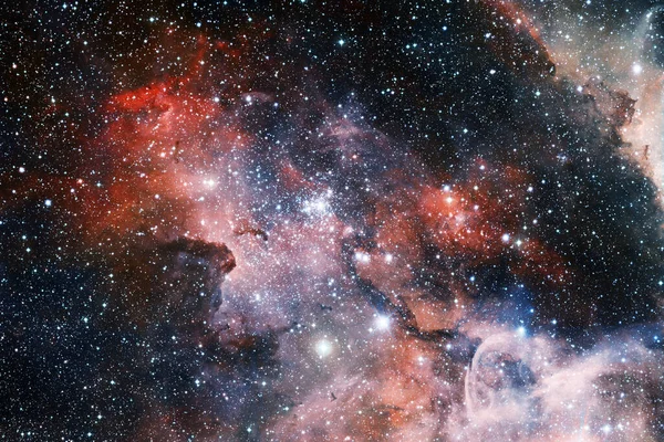 星云，深空的星团。美国航天局提供的这一图像的要素 — 图库照片