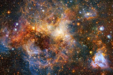 Nebula, uzayın derinliklerinde bir yıldız kümesi. Bu görüntünün elementleri NASA tarafından desteklenmektedir
