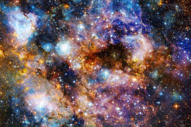 Nebula, uzayın derinliklerinde bir yıldız kümesi. Bilim kurgu sanatı. Bu görüntünün elementleri NASA tarafından desteklenmektedir.