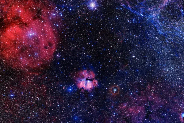 Yıldız Kümesi Starfield Nebula Görüntünün Elementleri Nasa Tarafından Desteklenmektedir — Stok fotoğraf