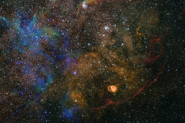 Dış Uzay Kozmik Manzara Nebula Görüntünün Elementleri Nasa Tarafından Desteklenmektedir — Stok fotoğraf