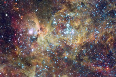 Dış uzayda yıldızları ve galaksileri olan sonsuz evren. Kozmos sanatı. Bu görüntünün elementleri NASA tarafından desteklenmektedir.