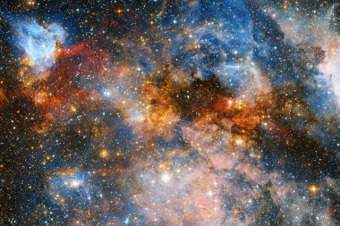 Dış uzayda yıldızları ve galaksileri olan sonsuz evren. Kozmos sanatı. Bu görüntünün elementleri NASA tarafından desteklenmektedir.